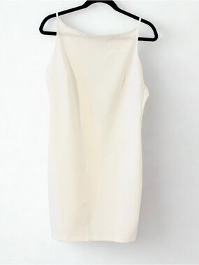 Abercrombie & Fitch Strappy Open Back Mini Dress Women’s Sz L | Warm White